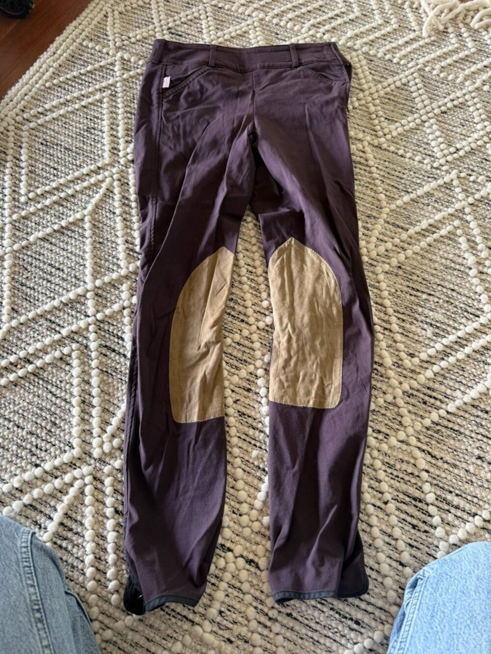 Tailored Sportsman Trophy Hunter 1968 Mid Rise Side Zip Knee Patch Breeches  24L